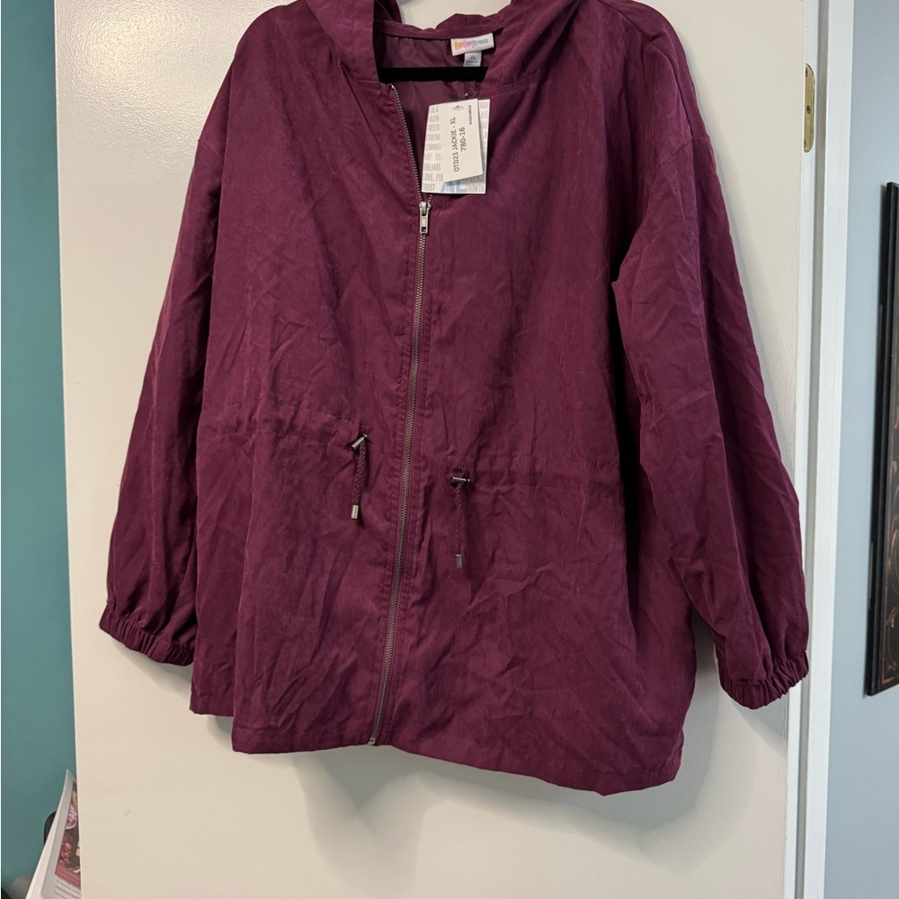 Lularoe Jackie - Purple Hooded Jacket